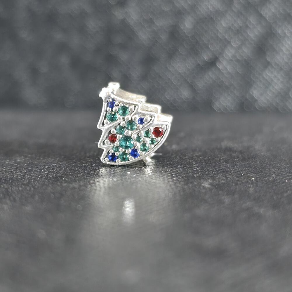 PANDORA 925 Christmas Tree Charm 790018C01 Multicolor RARE